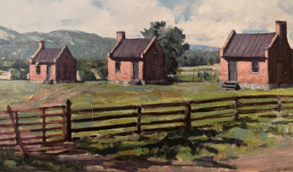 Artist Richard Cozier painted the landscapes of the Ben Venue’s main house and Slave Quarters In 2014